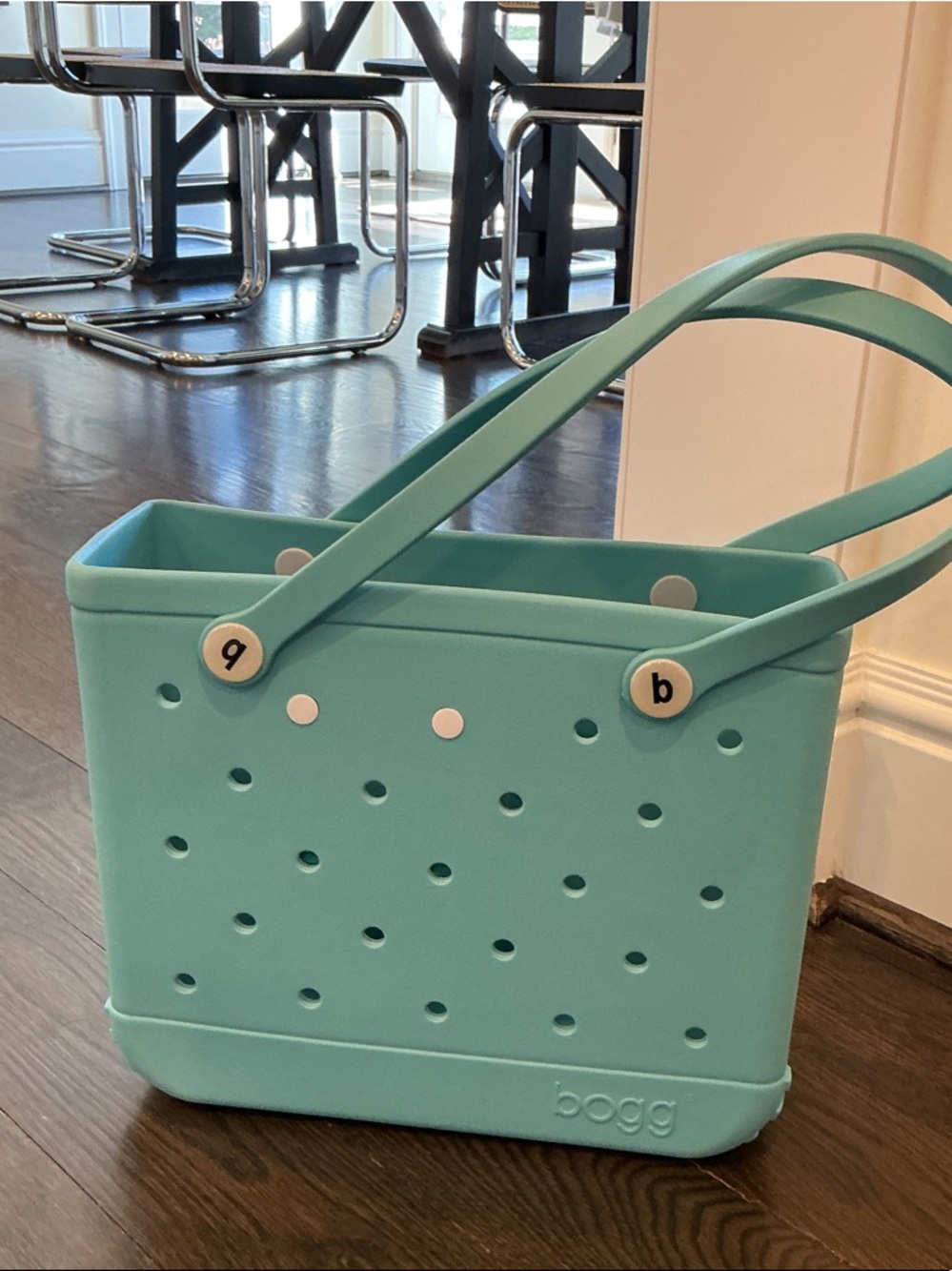 NWT BOGG BAG Tote in Aqua Blue - Picture 9 of 9